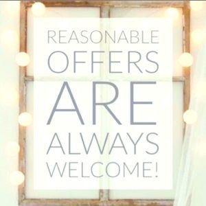 No REASONABLE offer will be rejected